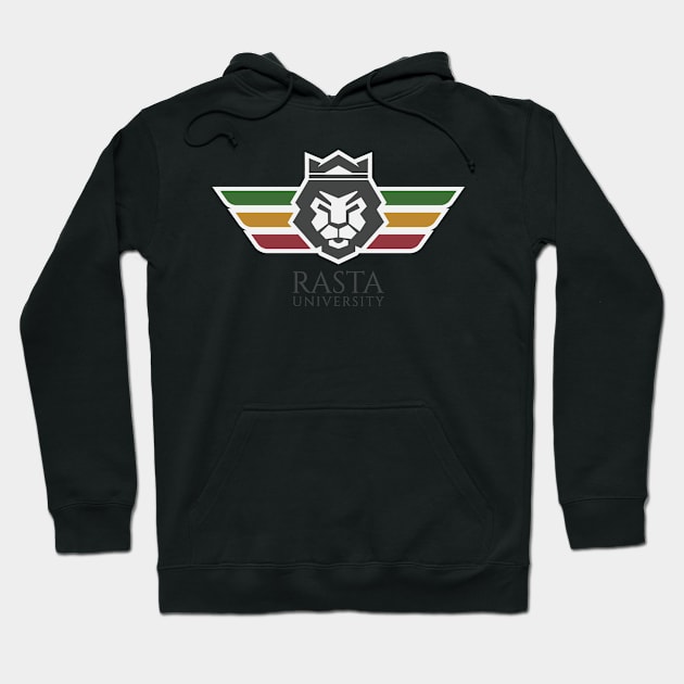 Rasta University Lion Rasta Colors Reggae Hoodie by rastauniversity